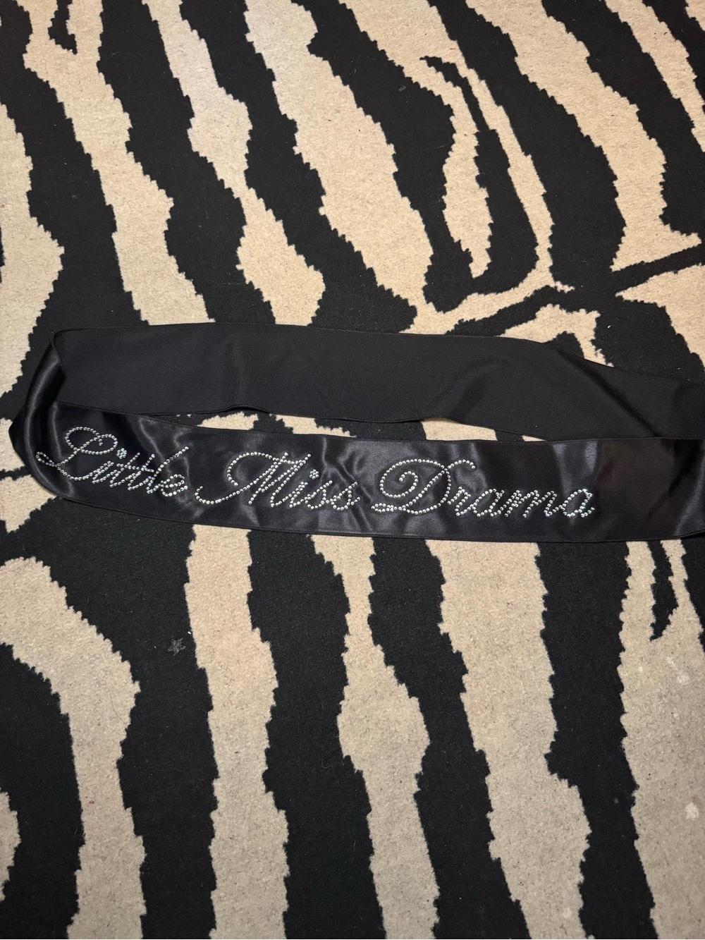 Cardi B - Little Miss Drama Satin Sash - Black